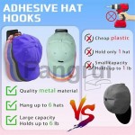 Rak Topi Dinding, Pengatur Topi Logam untuk Topi Baseball